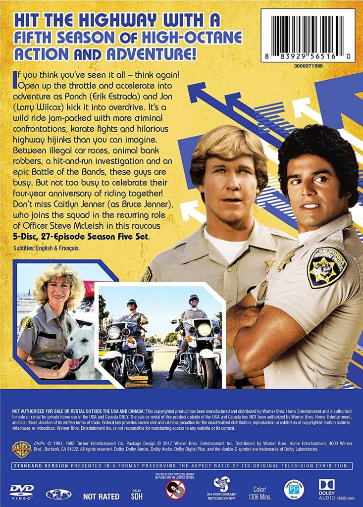 “CHiPs” Season 5 DVDs Now Available "CHiPs" Online